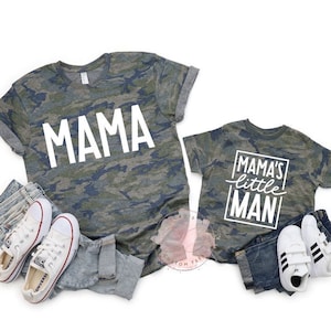 Mama and Me Matching Shirts - Mama Camo Tees - Boy Camo Shirts  - Motherhood Shirts - Women's Tees - Mom Shirts - Mama and Son Tees