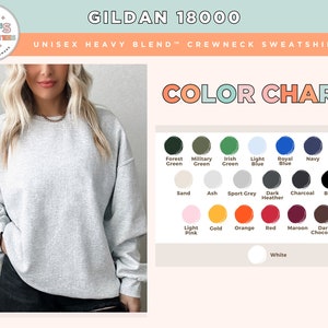 a picture of a woman wearing a sweater with a color chart