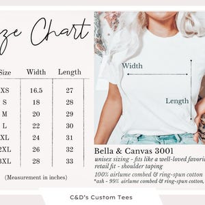 a women's size chart for a t - shirt