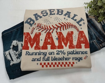 Camiseta de béisbol - Camiseta de béisbol - Camiseta de mamá de béisbol - Camiseta del día del juego - Camiseta de los días del estadio - Camiseta de mamá del estadio - Camiseta de béisbol de moda