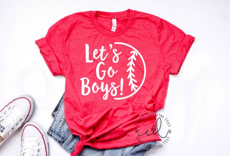 Let's Play Ball Y'all Baseball Mom T-Shirt - Gray Cotton Blend Tee For Sports Parents & Team Fans - View #3