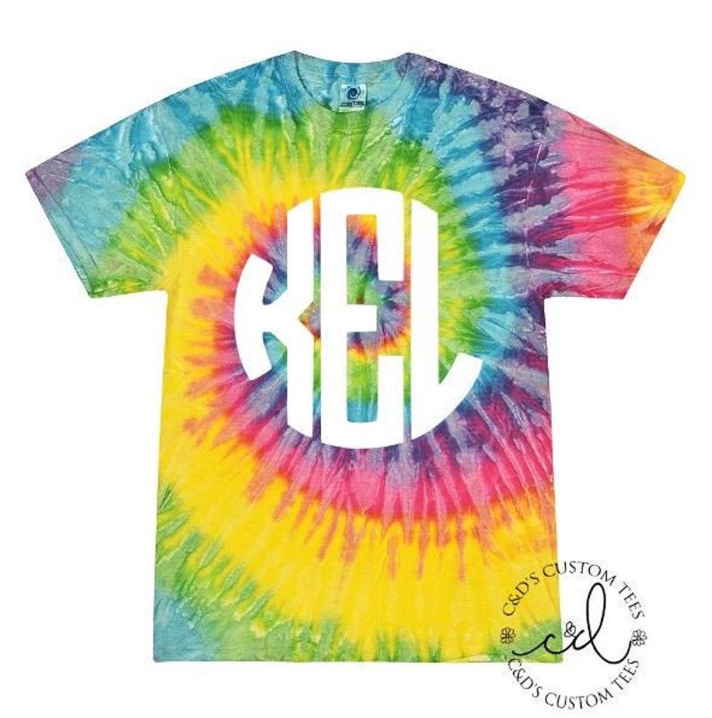 zipped monogram tie dye shirt