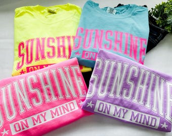 Summer Comfort Color Shirt - Summer Shirts - Vacation Tees - Vacay Tees - Pool River - Beach Shirt - Cruise Shirts - Sunkissed Shirt -Neon