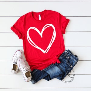 Valentine's Day Shirt - Women's Valentine's Tee - Heart Love Tee - Valentines Tees - Valentine's Shirts - Womens Shirts