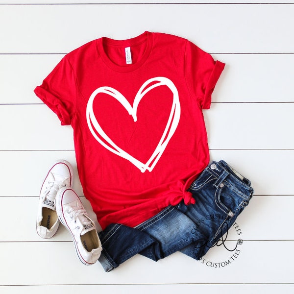 Valentine's Day Shirt - Women's Valentine's Tee - Heart Love Tee - Valentines Tees - Valentine's Shirts - Womens Shirts