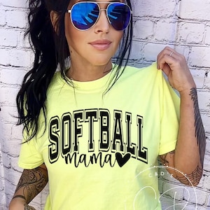 Softball Mama Comfort Color Shirt - Softball Shirts For Women- Softball - Softball Tees - Mom Shirts - Sports Mom Tees - Game Day Shirt