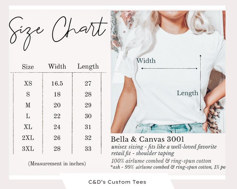 a women's size chart for a t - shirt