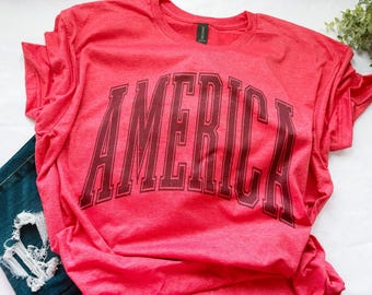 4th Of July Shirt - America Shirt - Patriotic Tees - July 4th Tees - Trendy Graphic Tees - America Tees - Holiday Tees - God Bless America