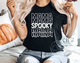 Halloween Tees - Spooky Mama Halloween Tees - Halloween Mama Tees - Halloween Shirts - Halloween Shirt - Halloween TShirt - Halloween Tee