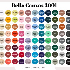a poster with a bunch of different colors on it