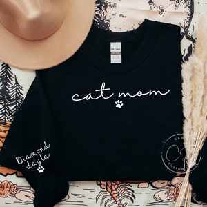 Cat Mom Sweatshirts - Custom Cat Mom Shirt - Cat Mom Shirts - Womens Sweatshirts - Cat Mom Tshirt - Cat Mom Gift - Cat Mom Tee
