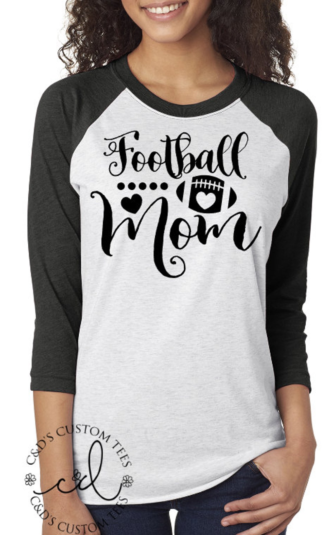 Football Mom Raglan Tee Football Shirt Women's Etsy