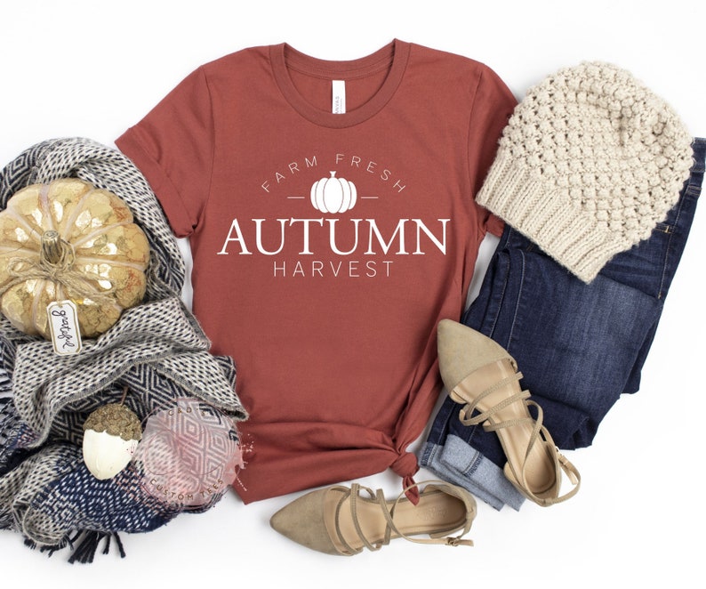 Fall Shirts - Fall Tees - Fall TShirt - Autumn Harvest Tee - Thanksgiving Tee - Cute Fall Shirts - Fall Graphic Tees - Women's Fall Tee image 1