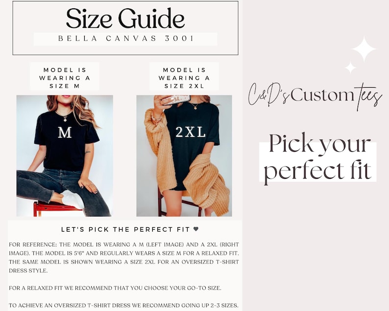 a women's size guide for a t - shirt