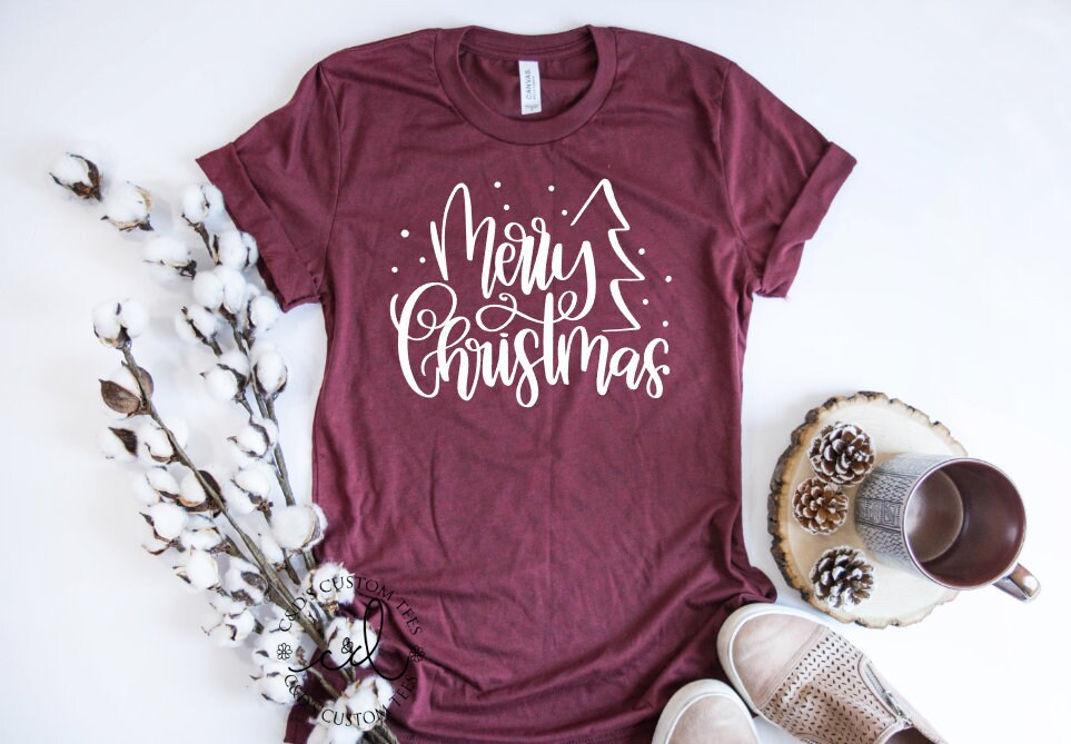 Christmas Shirt Women's Christmas Shirt Merry and - Etsy