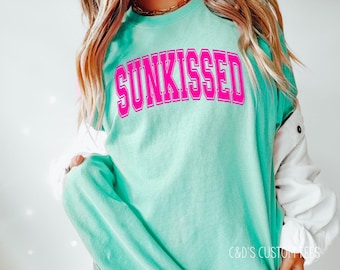 Summer Comfort Color Shirt - Summer Shirts - Vacation Tees - Vacay Tees - Pool River - Beach Shirt - Cruise Shirts - Sunkissed Shirt -Neon