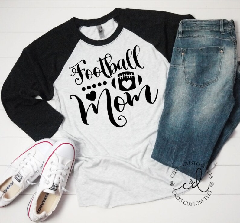Football Mom Raglan Tee Football Shirt Women's Etsy