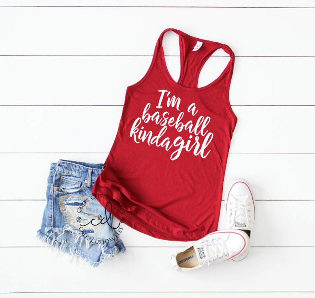 Baseball Tank Top Baseball Kinda Girl Tank Top Women's Tank Top