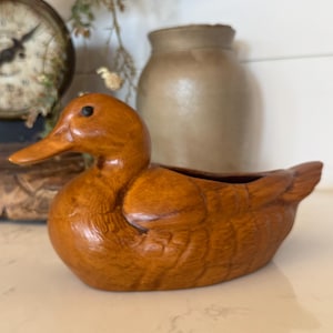 Vintage Ceramic Duck Planter Chipped tail MCM decor Great for Home Decor
