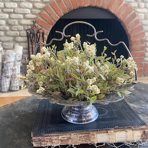 Hasp Berry Cream Half Sphere Faux Greenery for Arrangements, Crafts or Staging Home Decor Holiday Floral Only