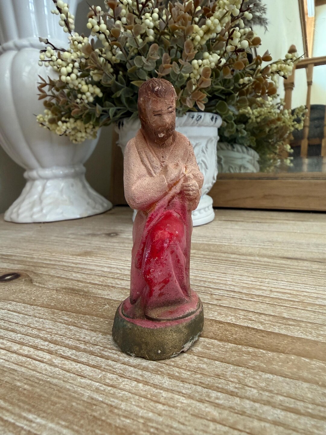 Antique Joseph From Nativity Great Home Decor or Replacement Part #6 - Etsy