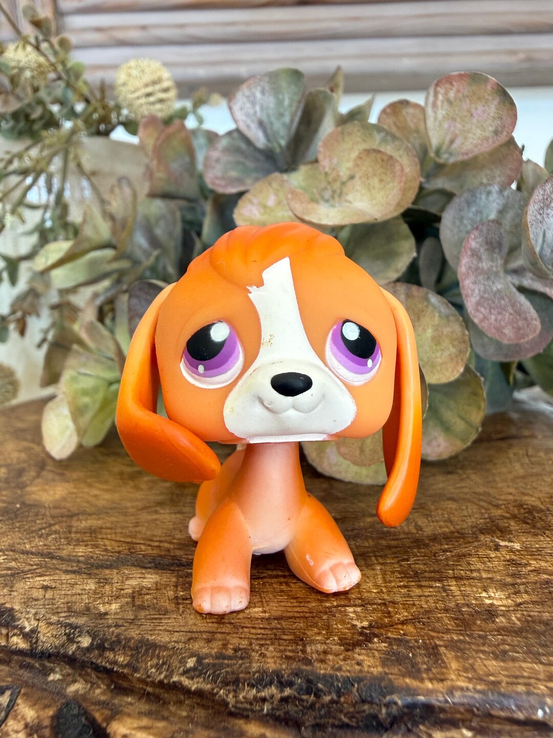 Vintage Authentic Littlest Pet Shop #301 Beagle With Purple Eyes Figure ...