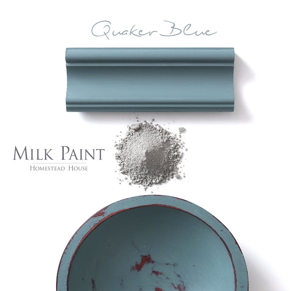 Quaker Blue Milk Paint Sample 50 Gram by Homestead House