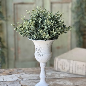 Baby&#39;s Twilight French Country Style Half Sphere Faux Greenery for Arrangements, Crafts or Staging Home Decor-floral only