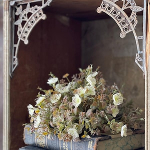 Julep Blooms Cream Half Sphere Faux Greenery Floral for Arrangements, Crafts or Staging Home Decor-Floral only