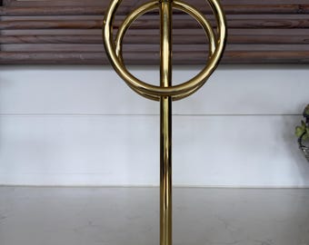 Vintage GATCO Solid Brass Double Ring Hand Towel Holder Great Bathroom Decor