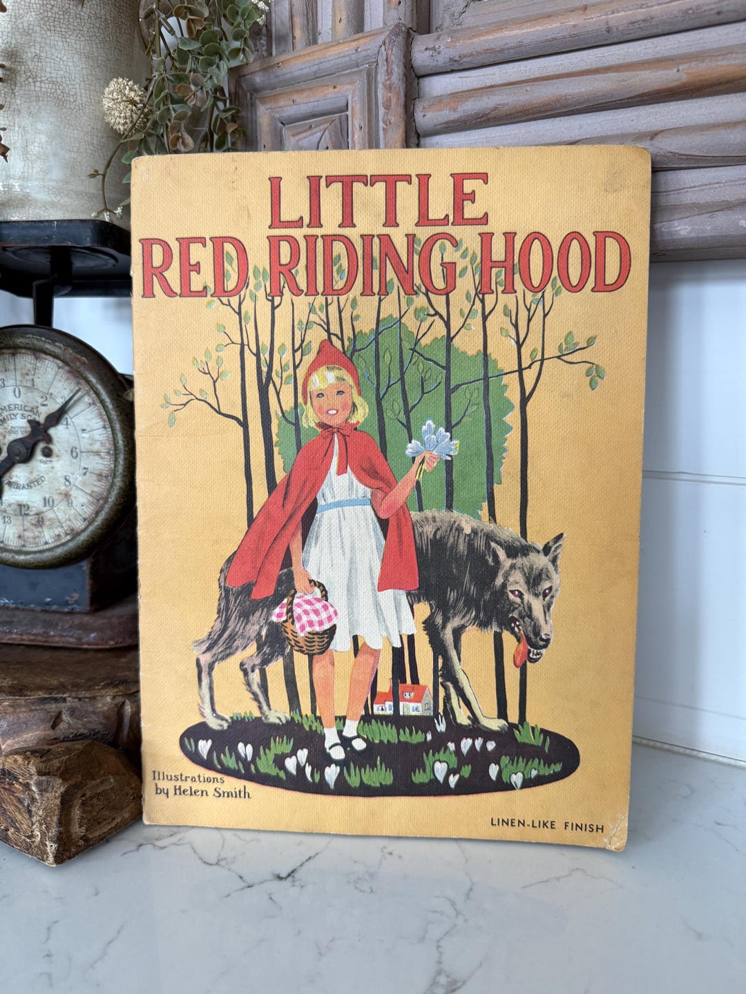 Vintage Little Red Riding Hood Large Paperback Book Linen-like Finish ...