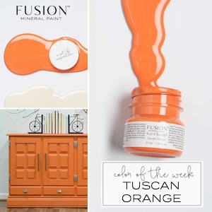 Tuscan Orange Fusion Mineral Paint Sample Tester 37 ml Furniture Paint US Seller Fast Shipping