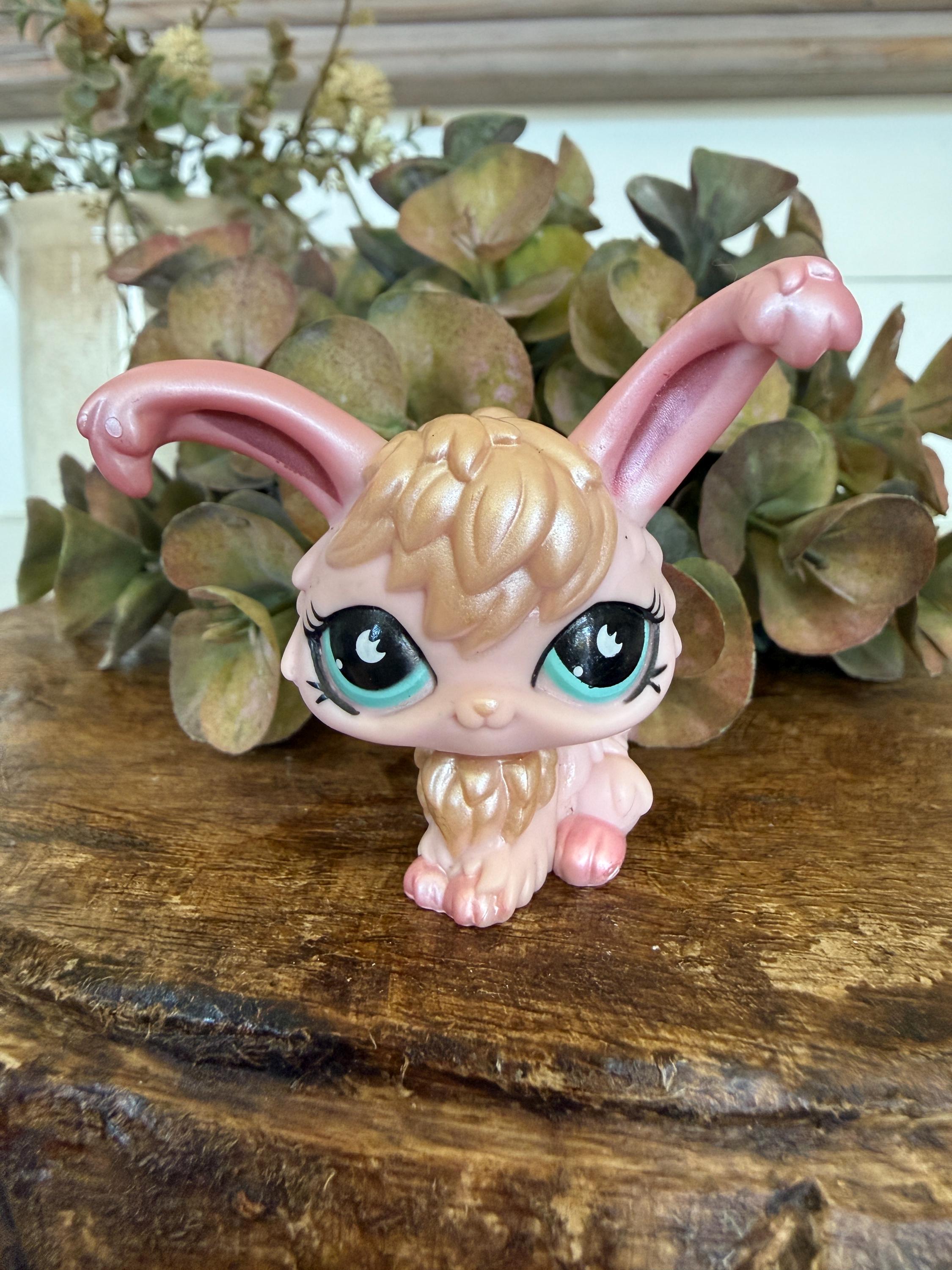 Lot De 2 Figurines Littlest Pet Shop LPS #1726 Et #954 - Chat Angora Gris Et Rose