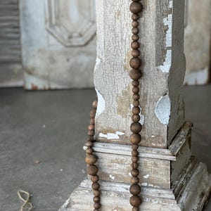 Bead String OMISHE Extra Large Wood Bead Garland 41