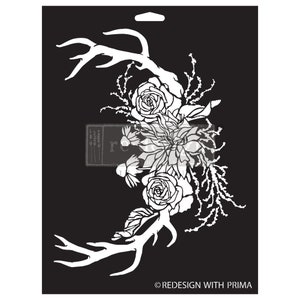 Wildwood Cabin Décor Stencil Redesign with Prima 