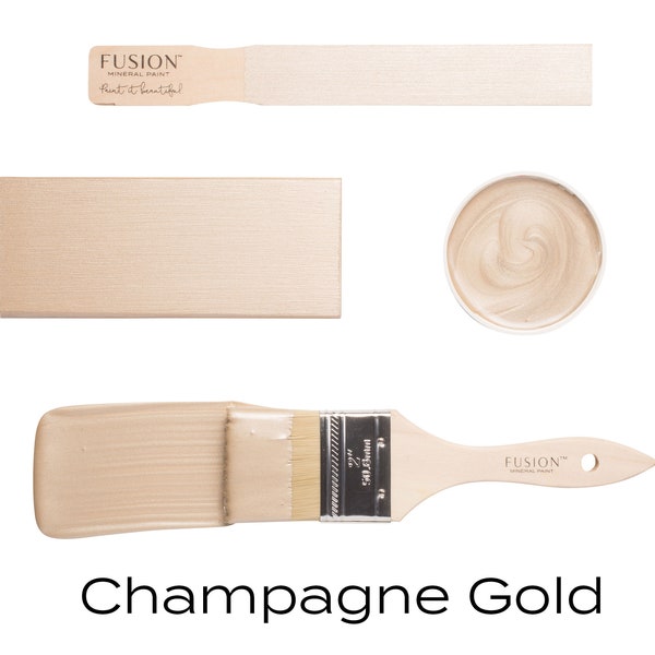 Champagne Gold Fusion Mineral Paint 250 ml Cup Furniture Paint US Seller Fast Shipping