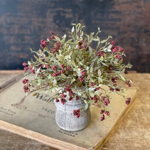 Hasp Berry Red Half Sphere Faux Greenery for Arrangements, Crafts or Staging Home Decor Holiday Floral