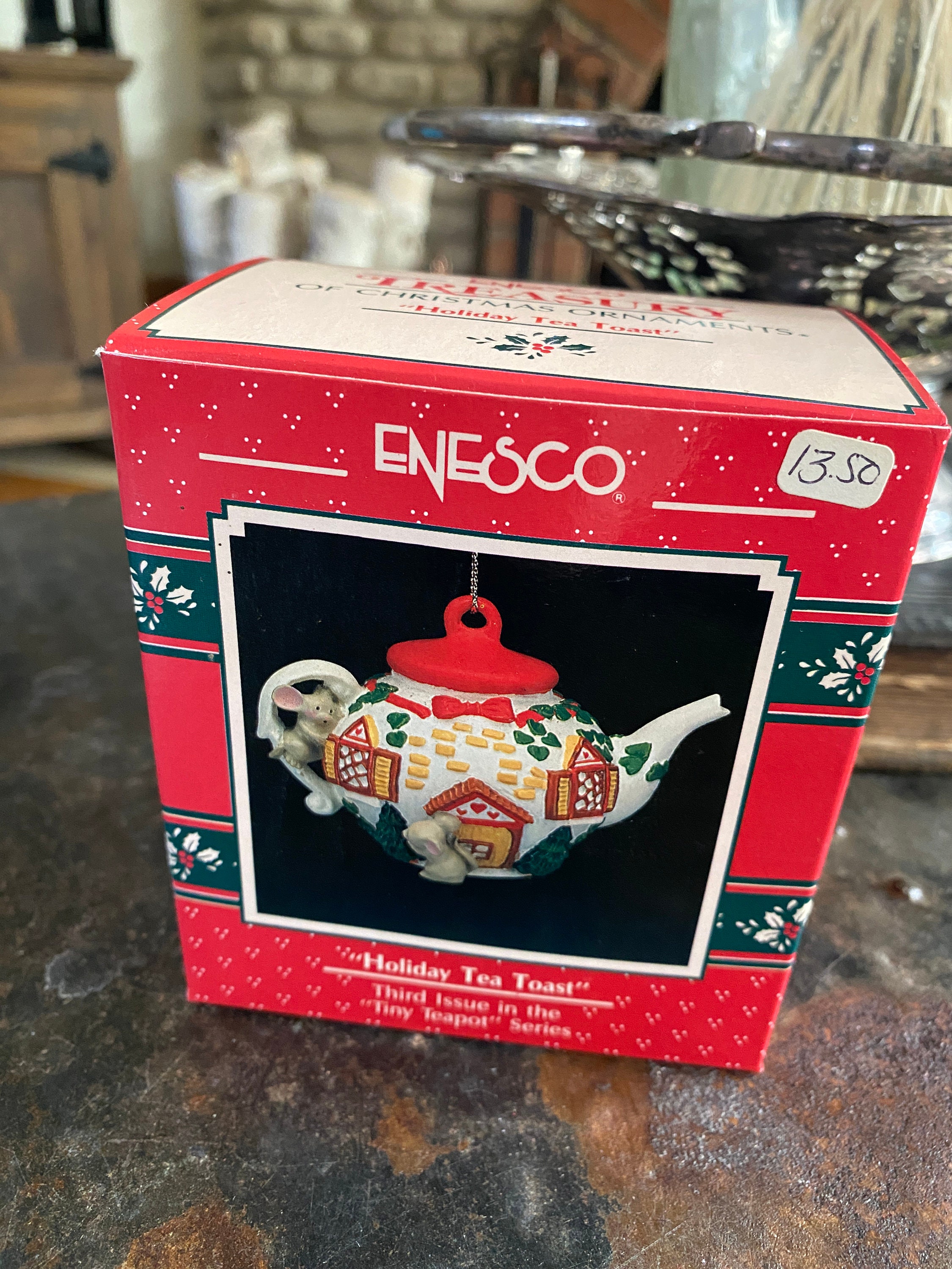 ENESCO エネスコ オルゴール Teapot ティーポット バンガロー 超希少】ENESCO エネスコ オルゴール ネズミ ティーパーティー