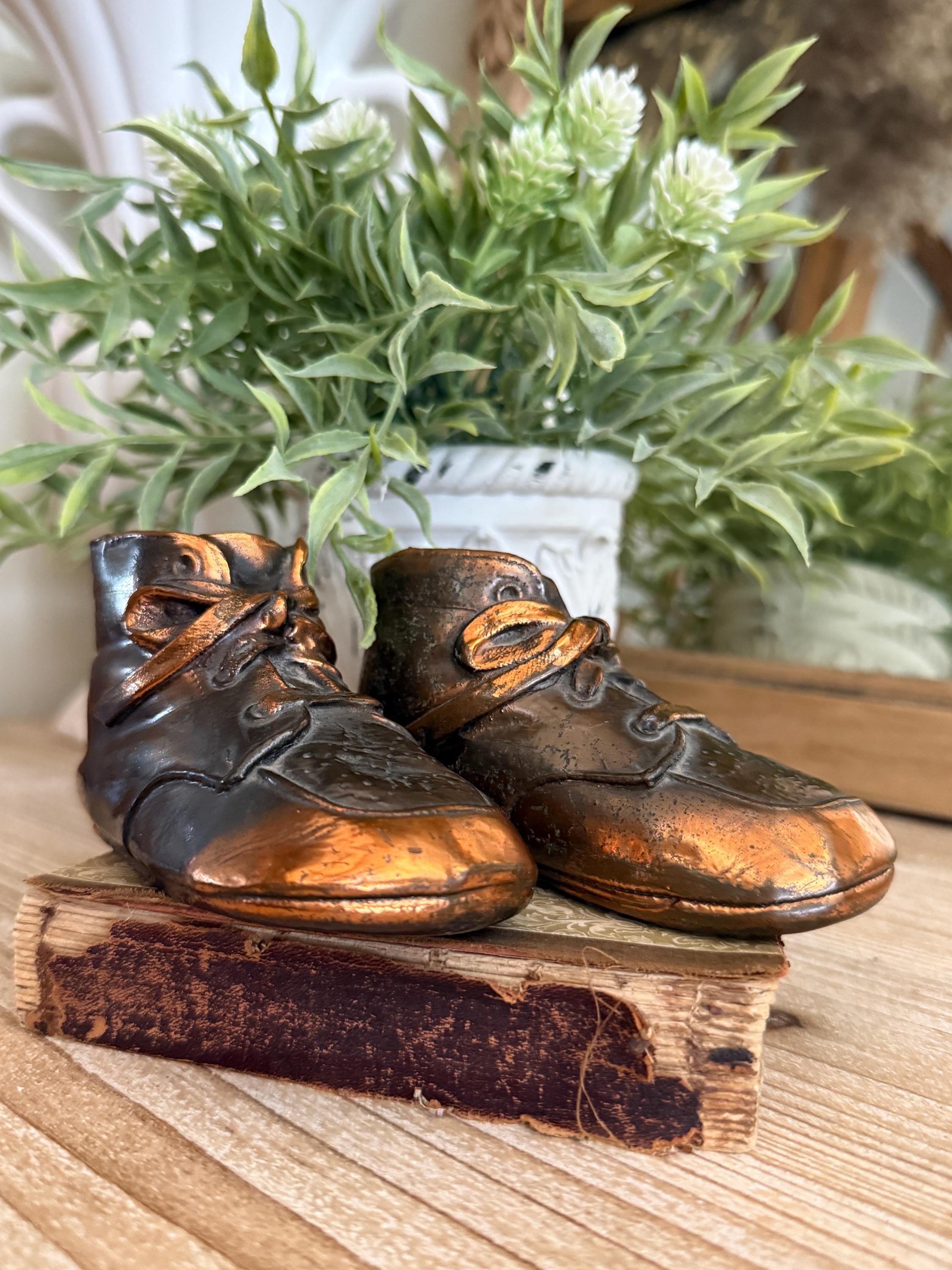 Antique Bronze Baby Shoe - Etsy