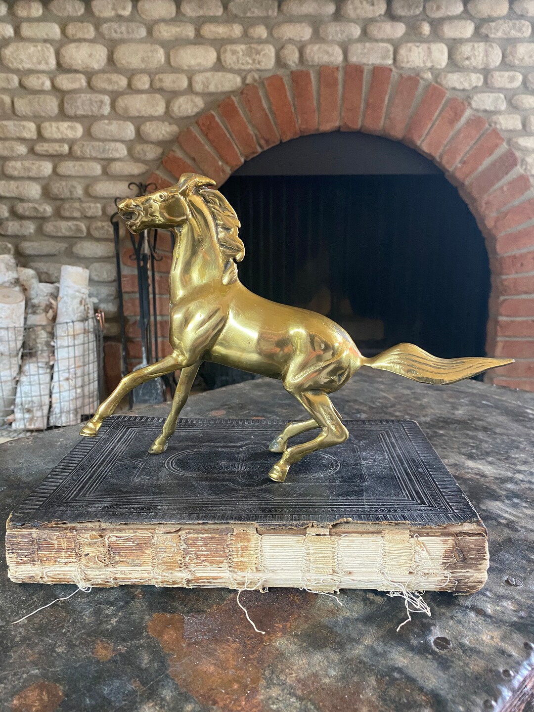 Vintage Brass Horse Statue Home Décor Figure Etsy