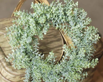 Natural Greenery Leaf Candle Ring  Faux Greenery for Arrangements or Staging