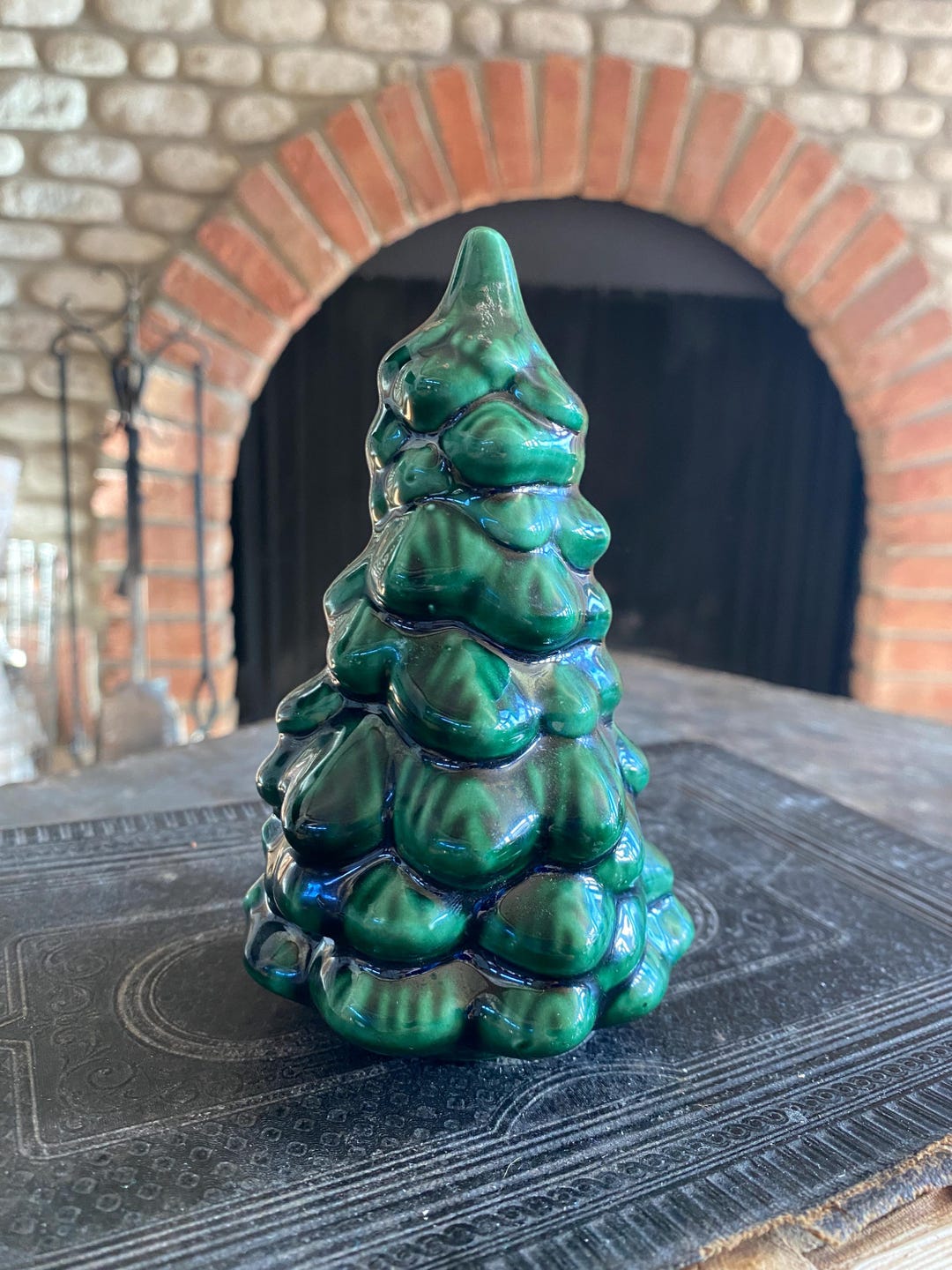 Vintage Green Ceramic Christmas Tree Great for Christmas Village - Etsy