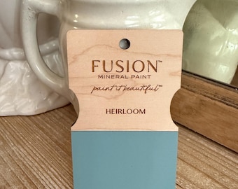 Heirloom Fusion Mineral Paint Sample Board Painted Wood Block Hang Tag Great for seeing the True Paint Color