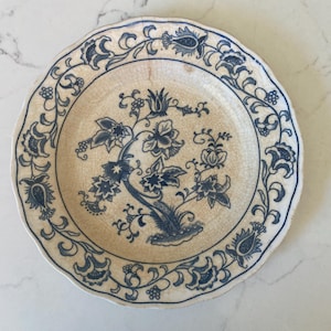 Vintage Double Phoenix Ming Tree Ironstone Japan plate great for home decor staging Transferware 6.25 inch round plate