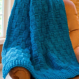 EASY Basketweave Lap Blanket