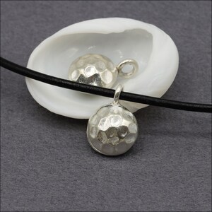 HP064 ~ Hill Tribe Silver Hammered Round Charm ~ Price Per Piece