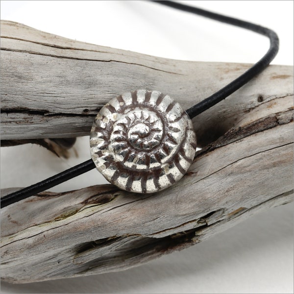 HB017 ~ Hill Tribe Silver Shell Bead ~ Price per Bead