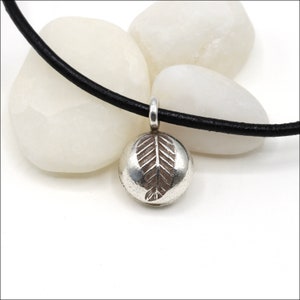 HP104 ~ Hill Tribe Silver Puffy Leaf Charm ~ Price Per Piece