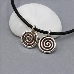 HP059 ~ Hill Tribe Silver Small Spiral Charm ~ Price Per Piece
