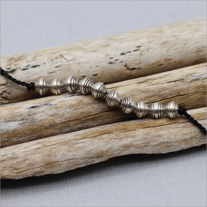 HB035 ~ Hill Tribe Silver Spiral Beads ~ Package of 10